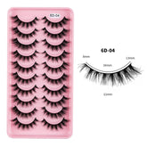 10 Pairs Mink Eyelashes 6D-04